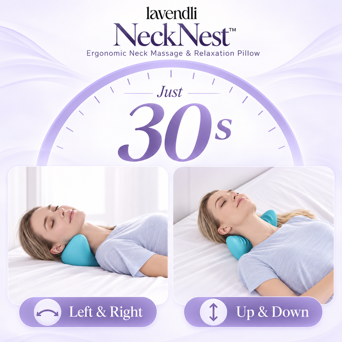 Lavendli NeckNest™ - Ergonomic Neck Massage & Relaxation Pillow