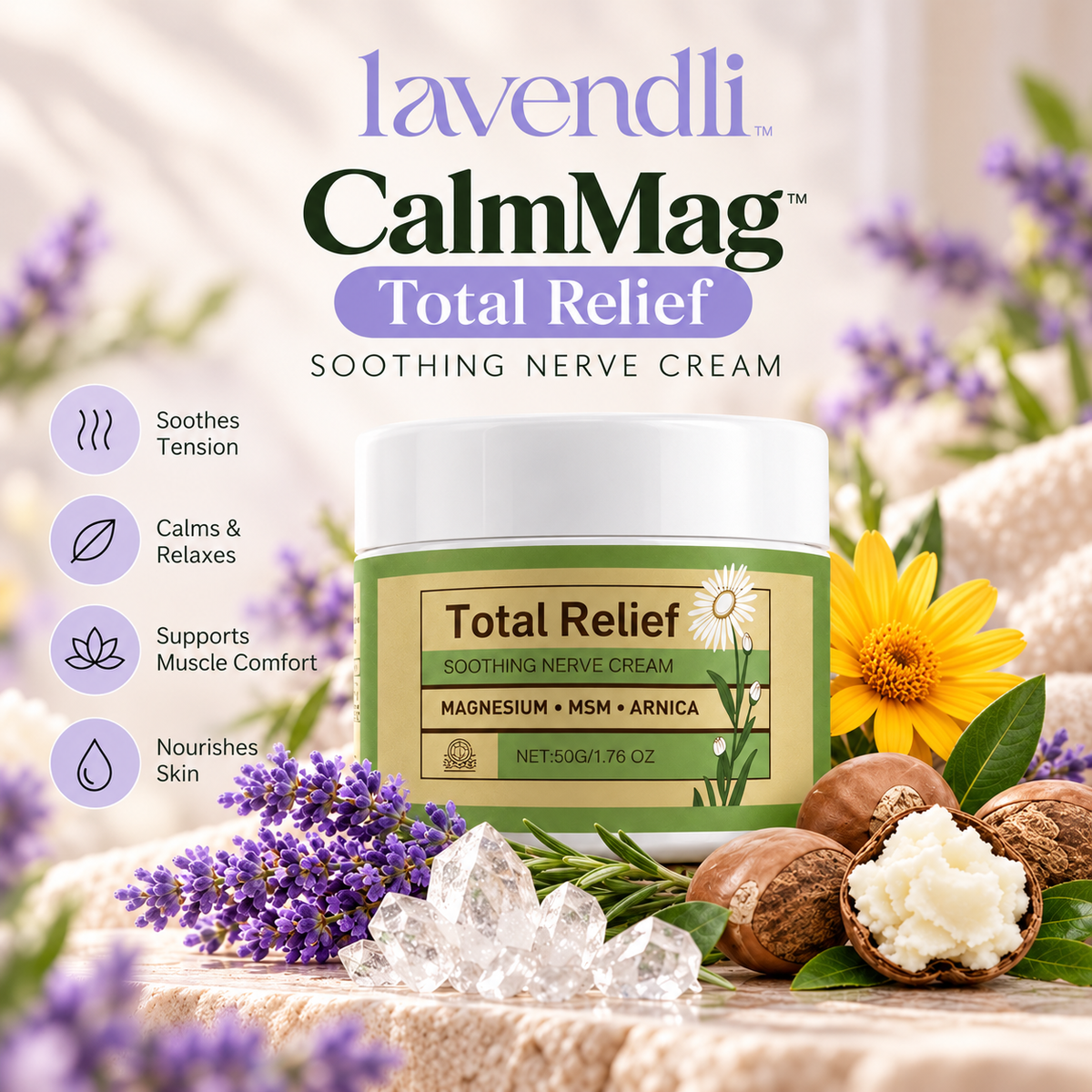 Lavendli CalmMag™ – Magnesium Soothing Total Relief Body Cream