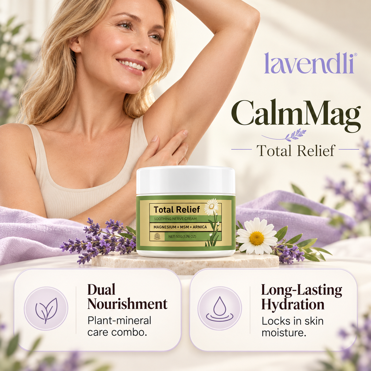 Lavendli CalmMag™ – Magnesium Soothing Total Relief Body Cream