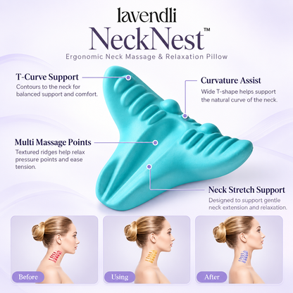 Lavendli NeckNest™ - Ergonomic Neck Massage & Relaxation Pillow