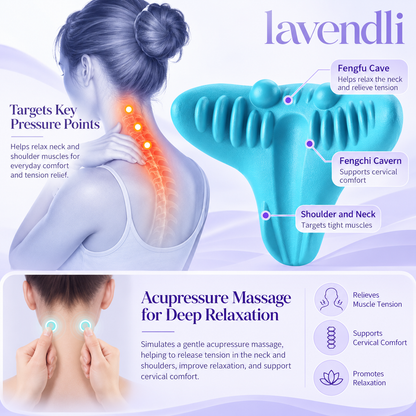 Lavendli NeckNest™ - Ergonomic Neck Massage & Relaxation Pillow